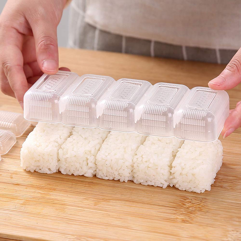 2 Pieces Sushi Maker Mold Nigiri Sushi Mold Rice Ball 5 Rolls Maker Press Tool Nigiri Rice Ball Maker Kitchen Tools For Home Kit